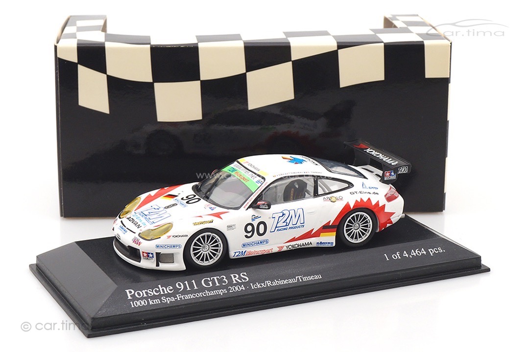 Porsche 911 (996) GT3 RS 1000 km Spa 2004 Ickx/Rabineau/Tinseau Minichamps 1:43 400046980