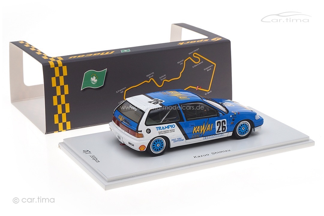 Honda Civic EF3 Macau Guia Race 1989 Kazuo Shimizu Spark 1:43 SA130 Honda Civic EF3 Macau Guia Race 1989 Kazuo Shimizu Spark 1:43 SA130