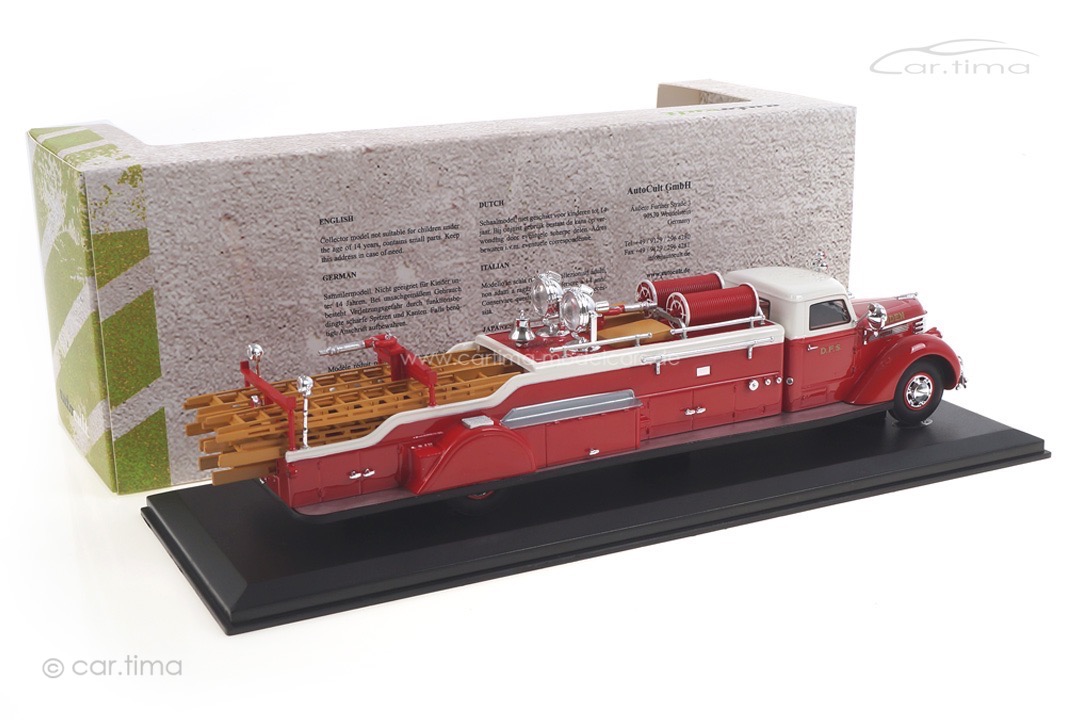 Diamond T City Service Ladder Truck rot/weiß autocult 1:43 12012 Diamond T City Service Ladder Truck rot/weiß autocult 1:43 12012