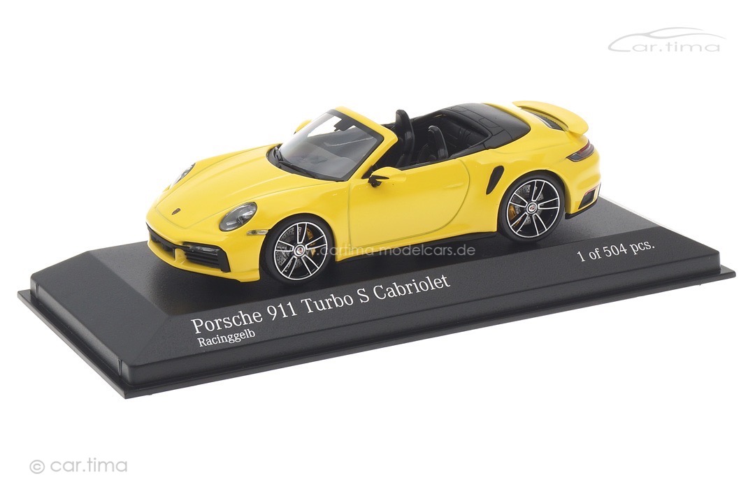 Porsche 911 (992) Turbo S Cabriolet Racinggelb Minichamps 1:43 410069484
