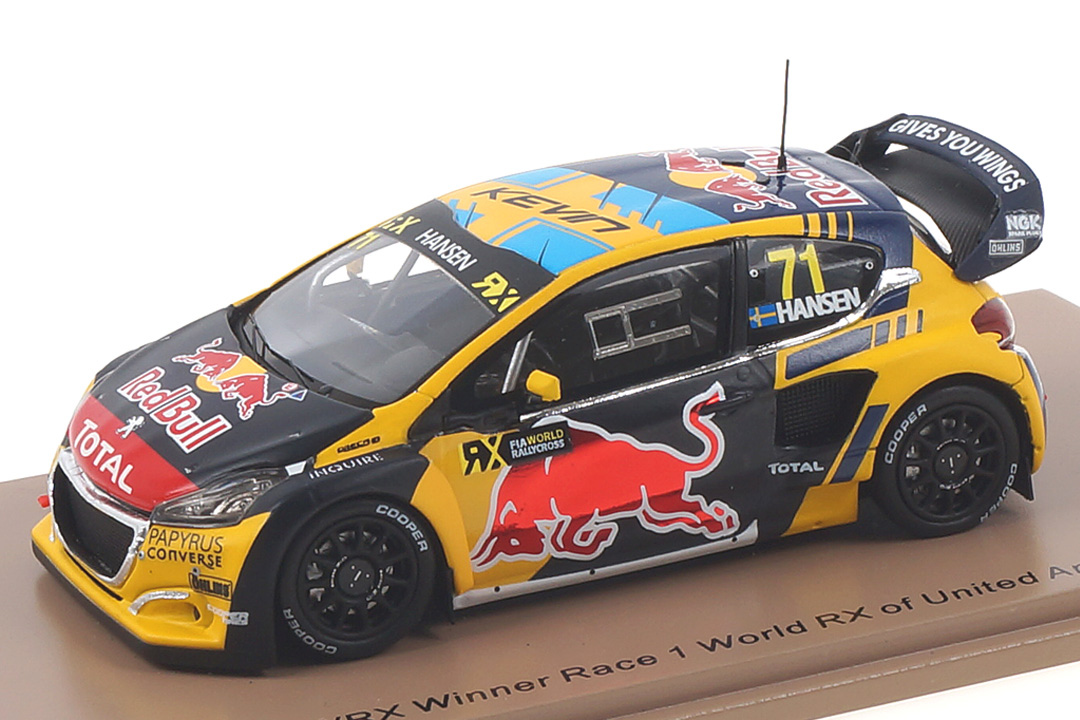 Peugeot 208 WRX Winner World RX United Arab Emirates 2019 Kevin Hansen Spark 1:43 S7822
