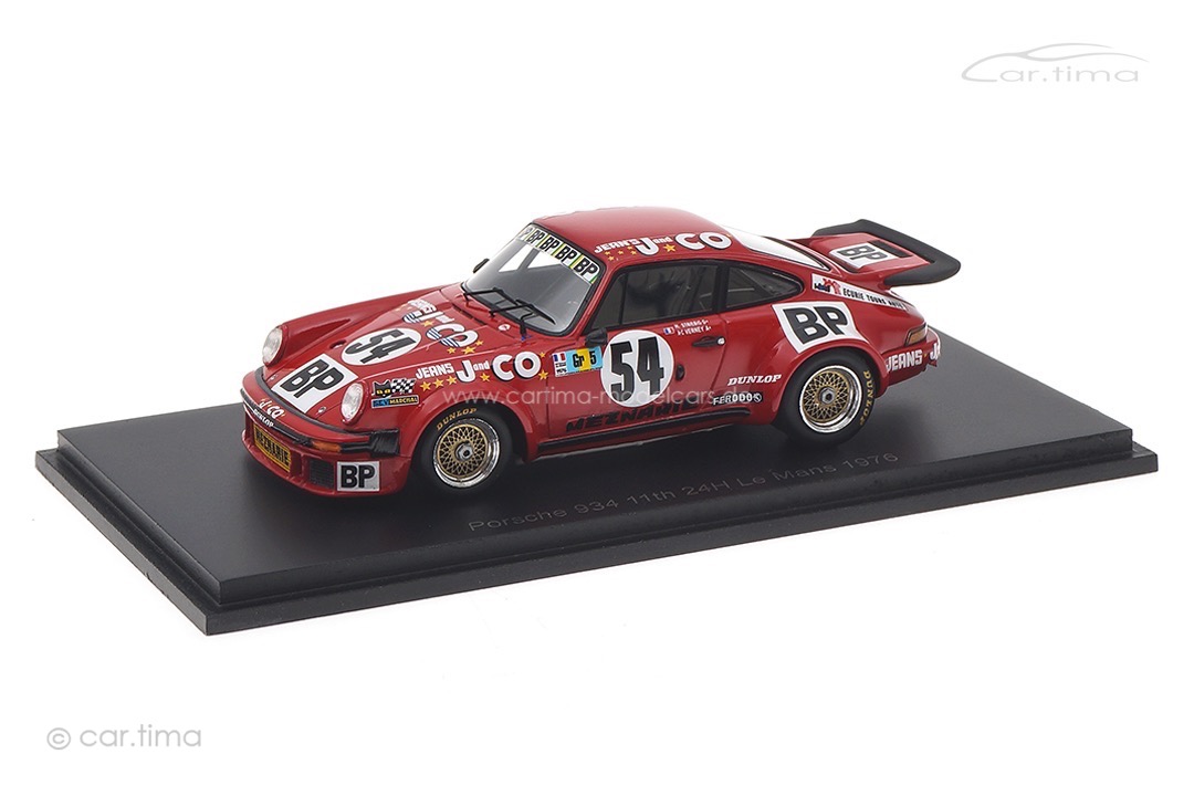 Miniature Spark Porsche 934 N°54 - 24H Du Mans 1976 - échelle 1/43 - Prévente