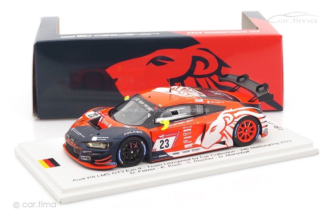 Audi R8 LMS GT3 Evo II 24h Nürburgring 2022 Fetzer/Koch/Reicher/Marschall Spark 1:43 FF018