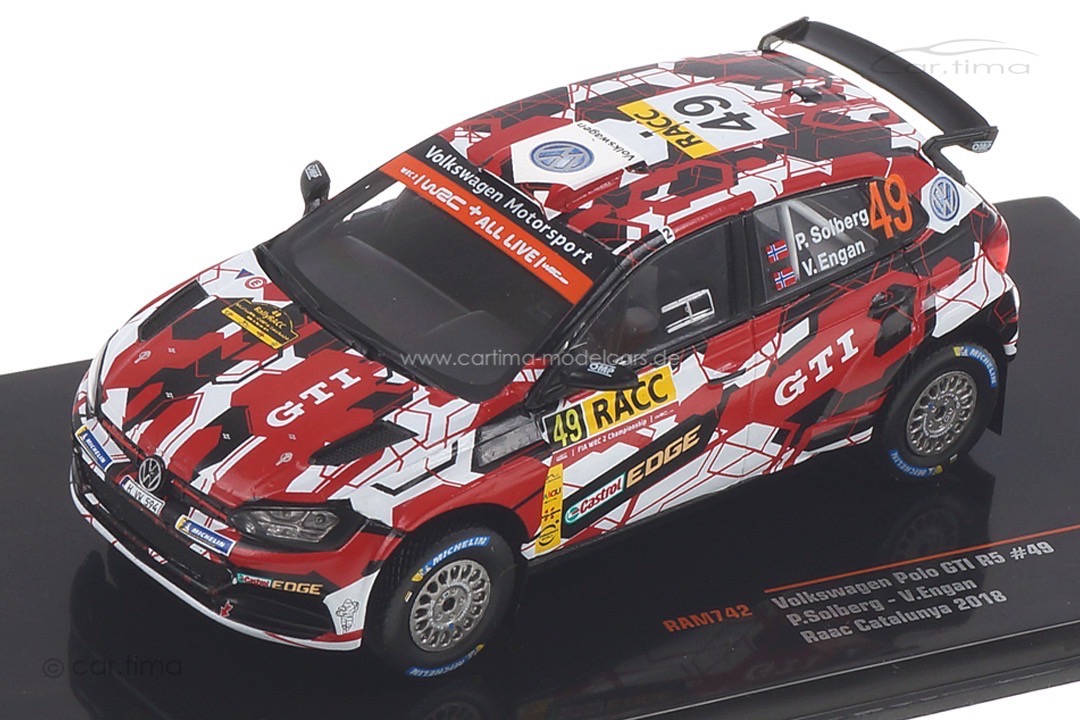 VW Polo GTI R5 WRC Rallye Catalunya 2018 Solberg/Engan IXO 1:43 RAM742