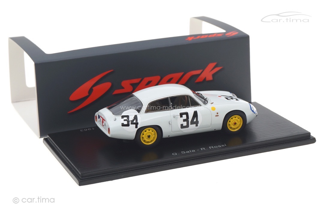 Alfa Romeo Giulietta Sport Zagato 24h Le Mans 1963 Sala/Rossi Spark 1:43 S9052