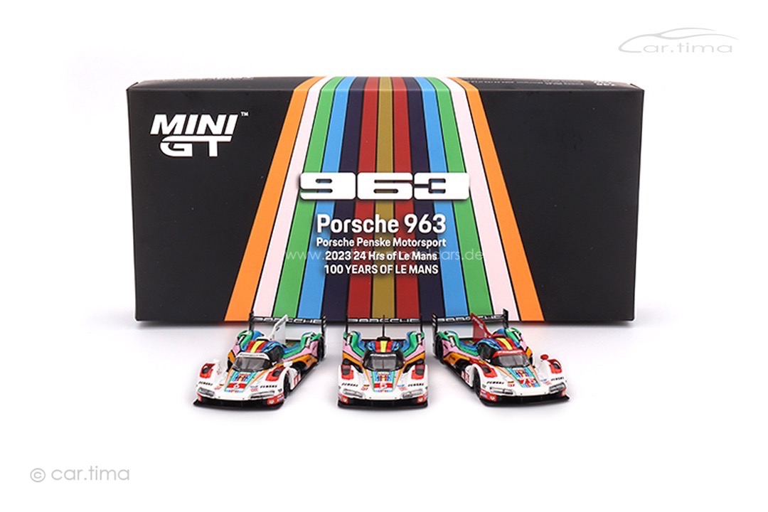 Set Porsche 963 24h Le Mans 2023 Penske Motorsport MINI GT 1:64 MGTS0011
