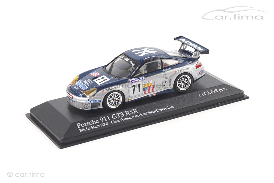 Porsche 911 (996) GT3 RSR Rockenfeller 24h Le Mans 2005 Minichamps 1:43 400056471