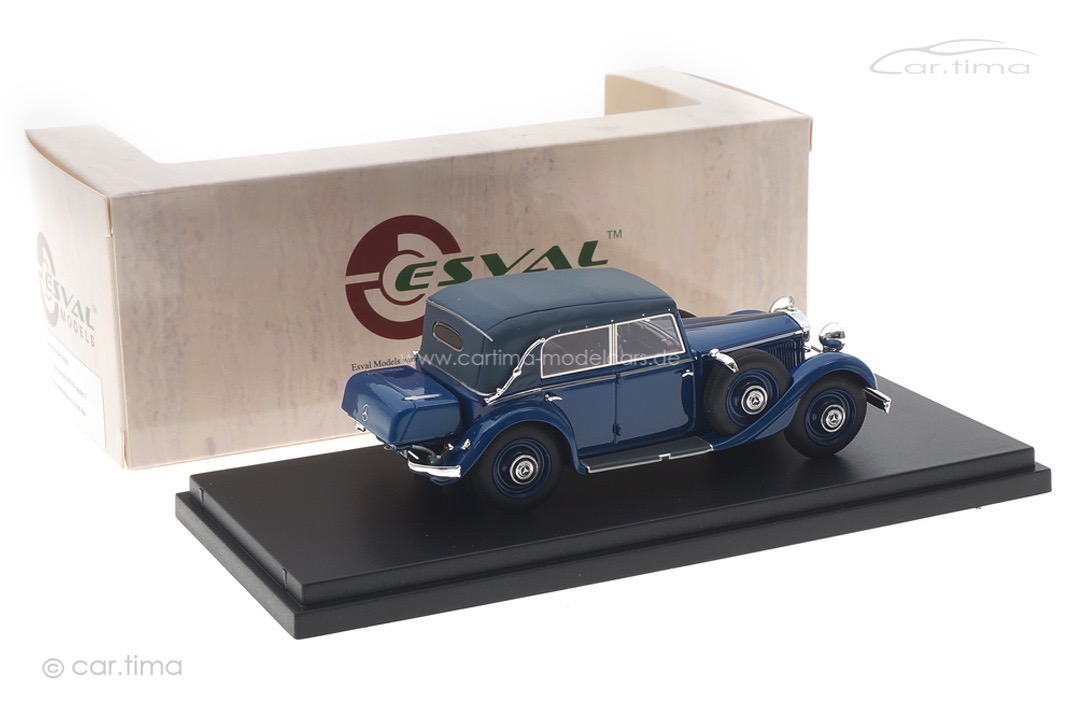 Mercedes-Benz 290 W18 cabriolet D 1933-36 geschlossen blau Esval 1:43 EMEU43043B