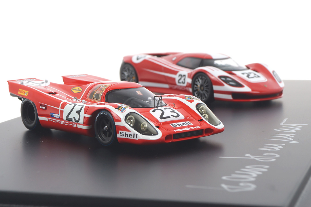 Set Porsche 917 signed by Hans Herrmann 1 of 23 car.tima CUSTOMIZED 1:43