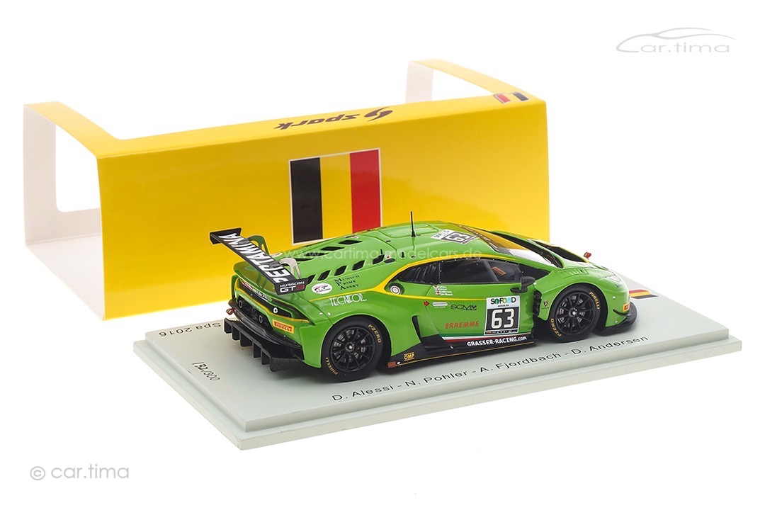 Lamborghini Huracán GT3 24h Spa 2016 Andersen/Alessi/Fjordbach/Pohler Spark 1:43 SB287