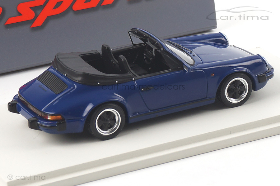 Porsche 911 Carrera 3.2 Cabriolet blau Spark 1:43 S4468 Porsche 911 Carrera 3.2 Cabriolet blau Spark 1:43 S4468