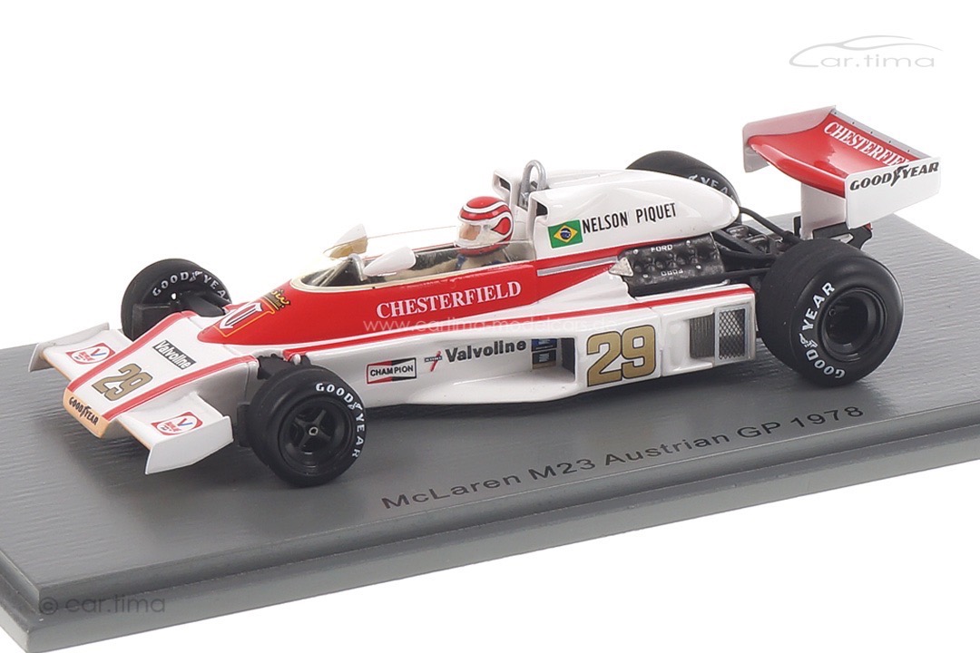 McLaren M23 GP Österreich 1978 Nelson Piquet Spark 1:43 S5747 McLaren M23 GP Österreich 1978 Nelson Piquet Spark 1:43 S5747