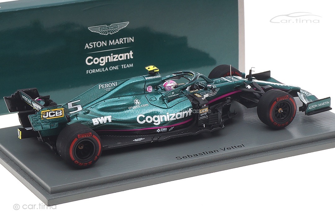 Aston Martin AMR21 GP Bahrain 2021 Sebastian Vettel Spark 1:43 S7672 Aston Martin AMR21 GP Bahrain 2021 Sebastian Vettel Spark 1:43 S7672