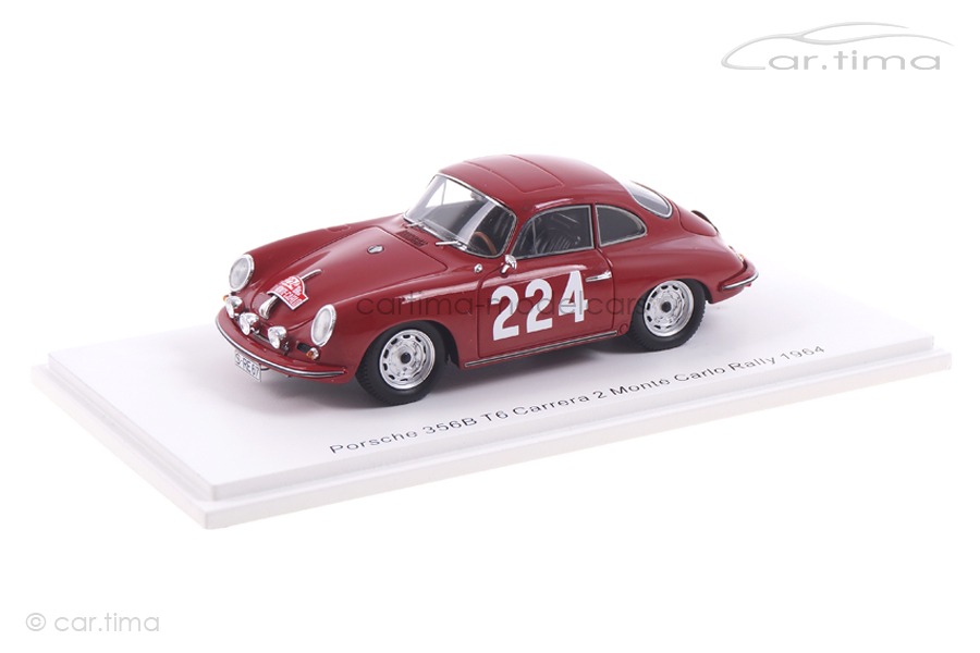Spark S6143 1/43 PORSCHE 356B T6 CARRERA 2 GT N°291 RALLYE