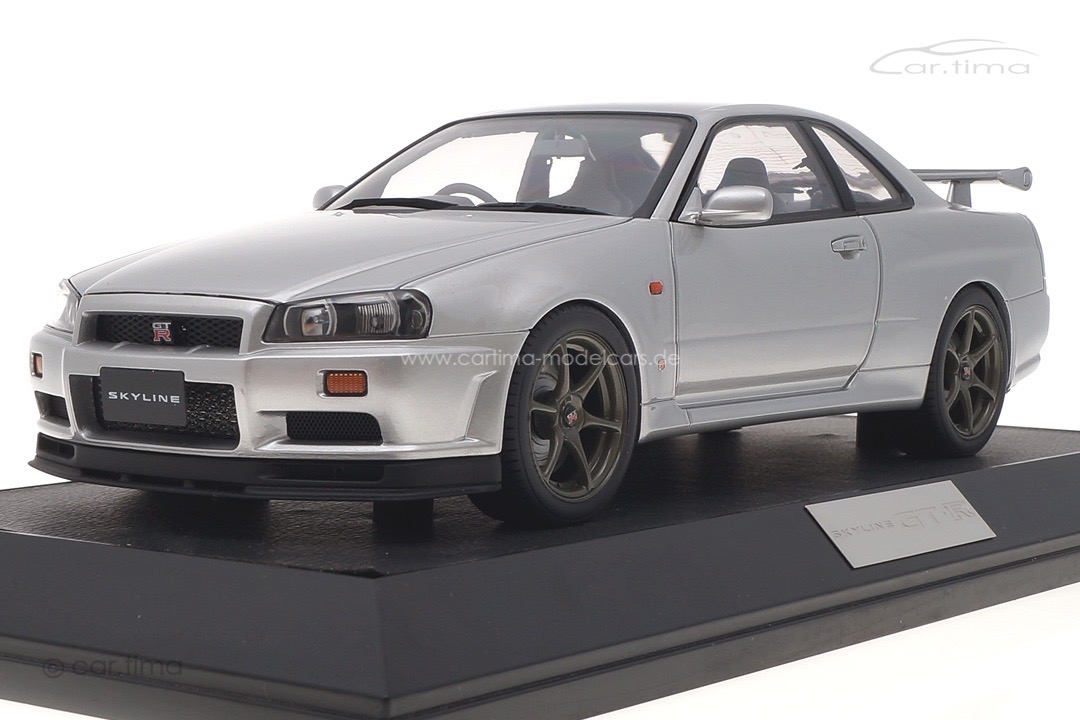 Nissan Skyline GT-R V-spec (BNR34) Sonic silver Hobby Japan 1:18 HJ1809S Nissan Skyline GT-R V-spec (BNR34) Sonic silver Hobby Japan 1:18 HJ1809S