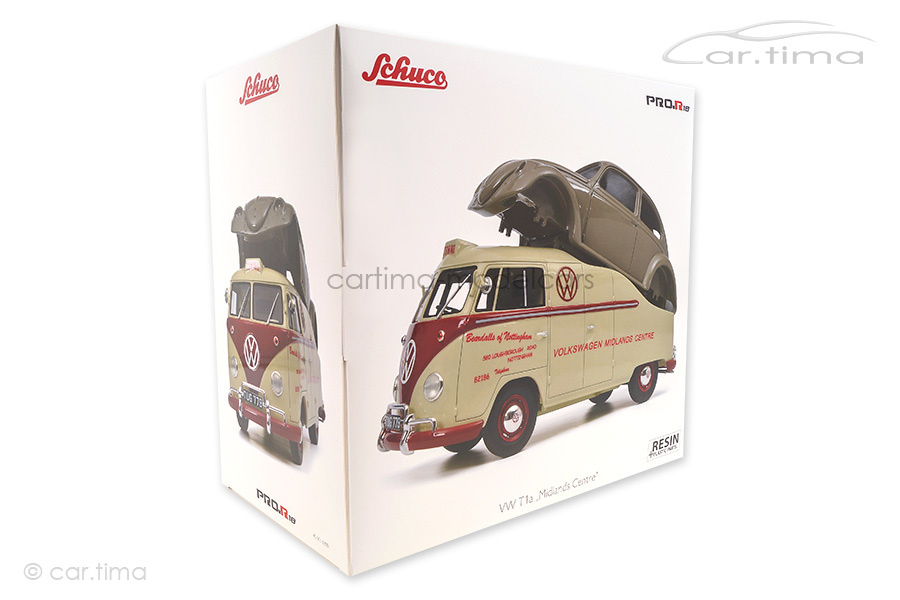 Volkswagen VW T1a Midlands Centre/Brezelkäfer Schuco 1:18 450016300 Volkswagen VW T1a Midlands Centre/Brezelkäfer Schuco 1:18 450016300