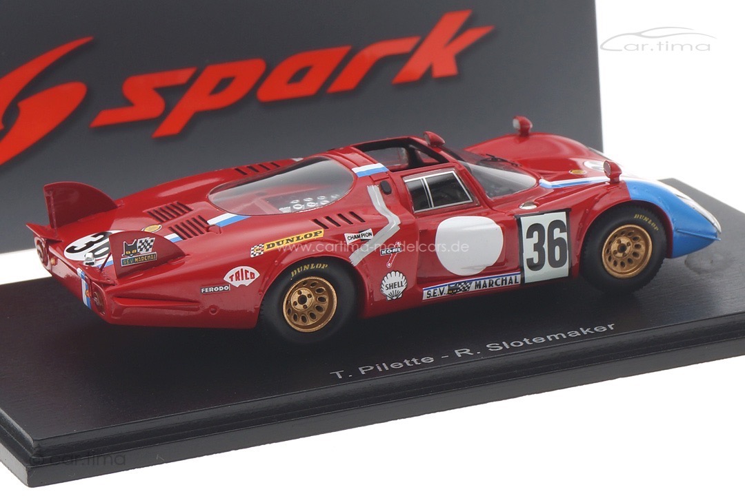 Alfa Romeo T33/2 24h Le Mans 1969 Gosselin/Bourgoignie Spark 1:43 S8800 Alfa Romeo T33/2 24h Le Mans 1969 Gosselin/Bourgoignie Spark 1:43 S8800