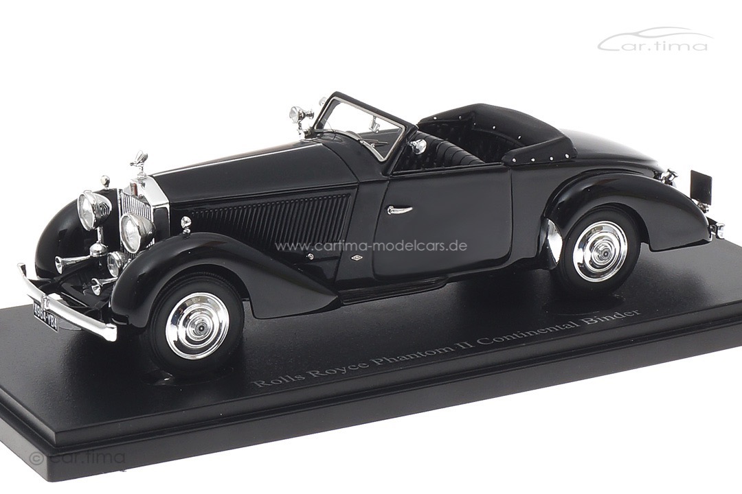 Rolls Royce Phantom II Continental Binder 1930 schwarz autocult 1:43 05041 Rolls Royce Phantom II Continental Binder 1930 schwarz autocult 1:43 05041