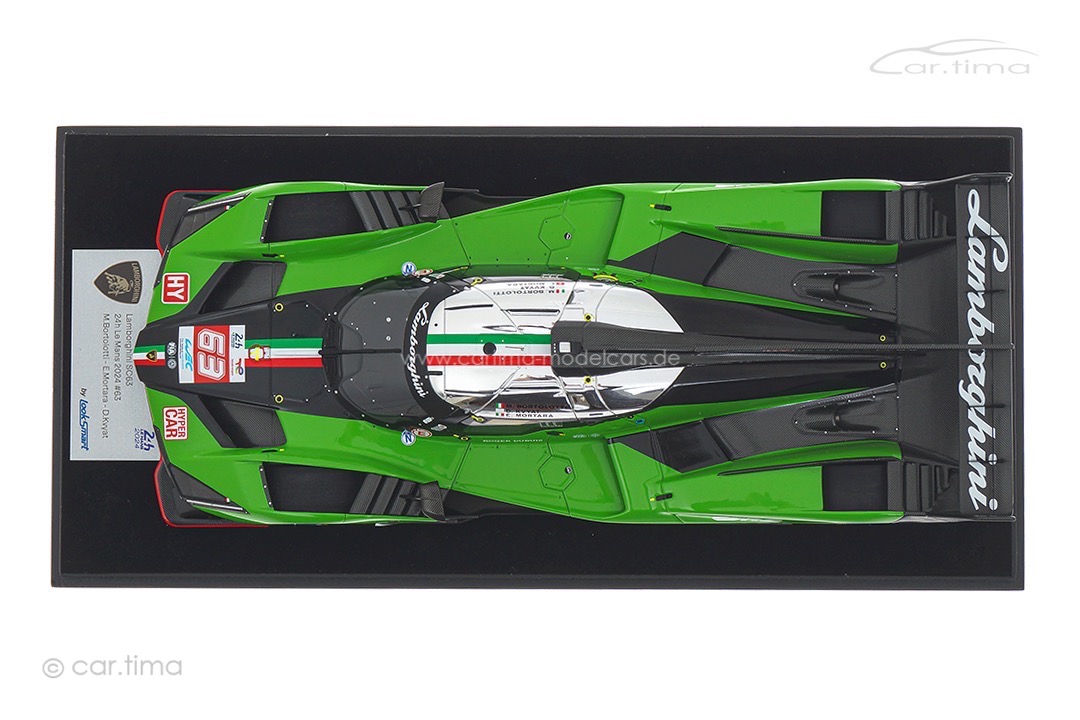 Lamborghini SC63 24h Le Mans 2024 Bortolotti/Mortara/Kvyat LookSmart 1:18 LS18026B Lamborghini SC63 24h Le Mans 2024 Bortolotti/Mortara/Kvyat LookSmart 1:18 LS18026B