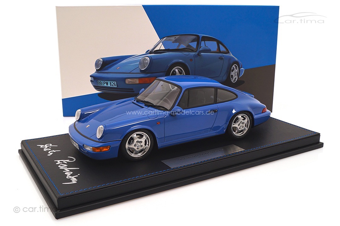 Porsche 911 (964) Carrera RS Maritimblau Originalsignatur Dieter Röscheisen car.tima 1:18 Porsche 911 (964) Carrera RS Maritimblau Originalsignatur Dieter Röscheisen car.tima 1:18