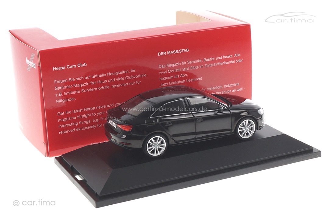 Audi A3 Limousine Brilliantschwarz Herpa 1:43 070737