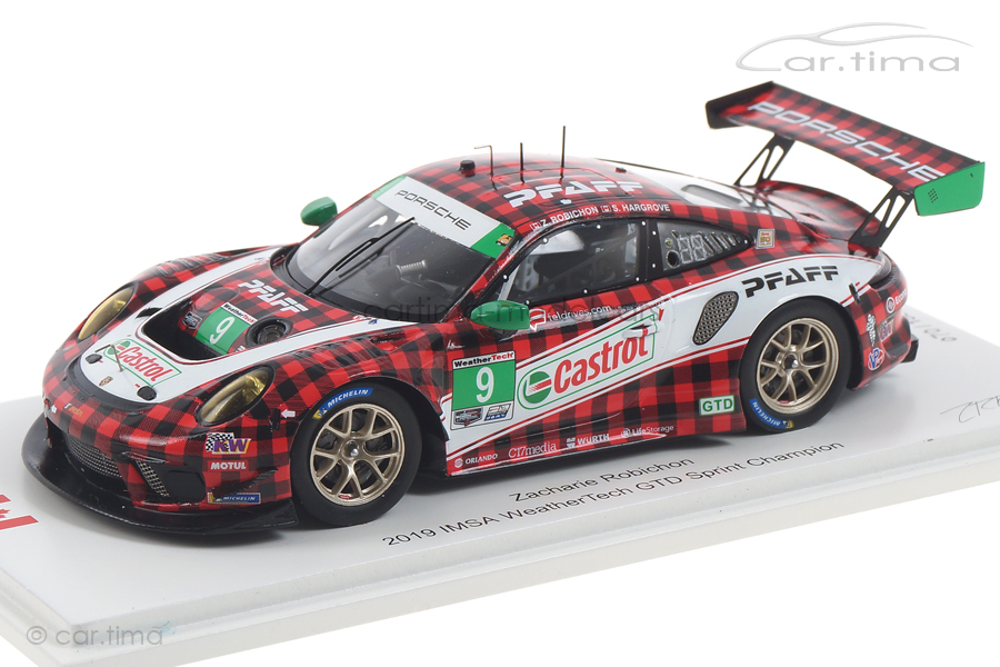 Porsche 911 GT3 R IMSA GTD Sprint Champion 2019 Pfaff Motorsports Spark 1:43 FF002 Porsche 911 GT3 R IMSA GTD Sprint Champion 2019 Pfaff Motorsports Spark 1:43 FF002