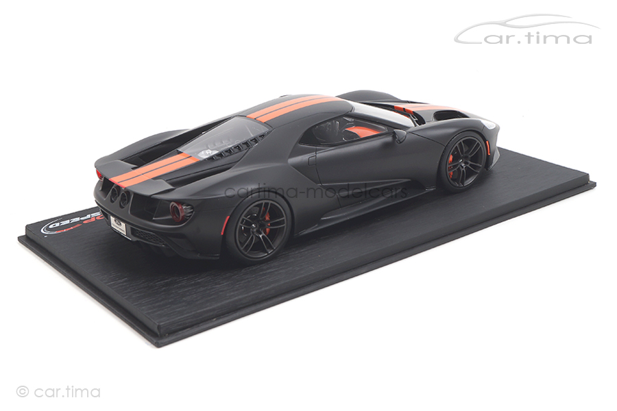 Ford GT Matte black/Competition orange TopSpeed 1:18 TS0092