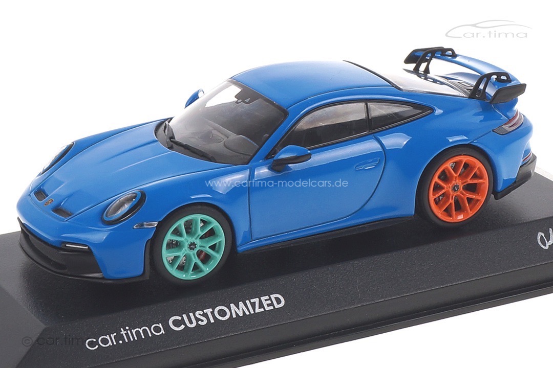 Porsche 911 (992) GT3 Sharkblue / Ostern 2021 Minichamps car.tima CUSTOMIZED 1:43