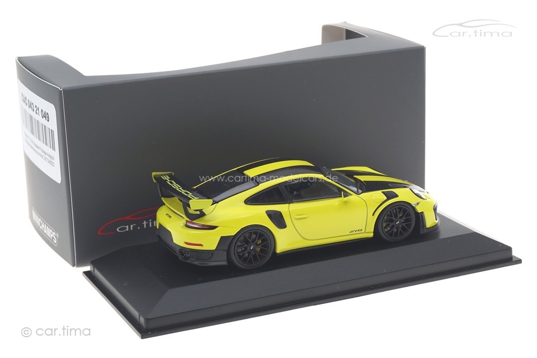 Porsche 911 GT2 RS Weissach Package Acidgrün/Rad schwarz Minichamps car.tima CUSTOMIZED