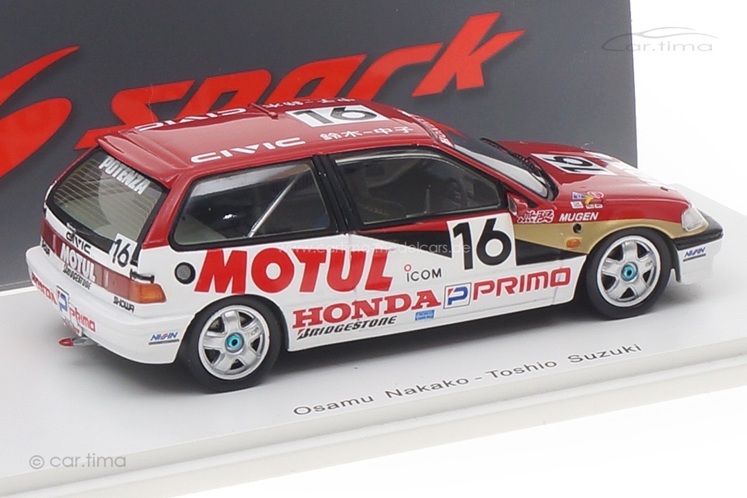Honda Civic EF3 JTC 1989 Nakako/Suzuki Spark 1:43 S5454 Honda Civic EF3 JTC 1989 Nakako/Suzuki Spark 1:43 S5454