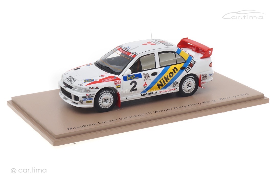 Mitsubishi Lancer EVOLUTION III Winner Rallye Hong Kong 1995 Eriksson/Parmander Spark 1:43 S6507