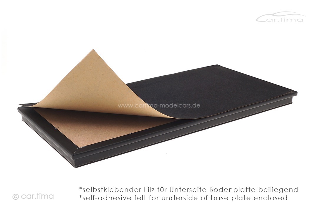 Vitrine/Showcase Kunstleder schwarz 32,2cm x 16,1cm x 13,6cm (L/B/H) car.tima 1:18 Vitrine/Showcase Kunstleder schwarz 32,2cm x 16,1cm x 13,6cm (L/B/H) car.tima 1:18