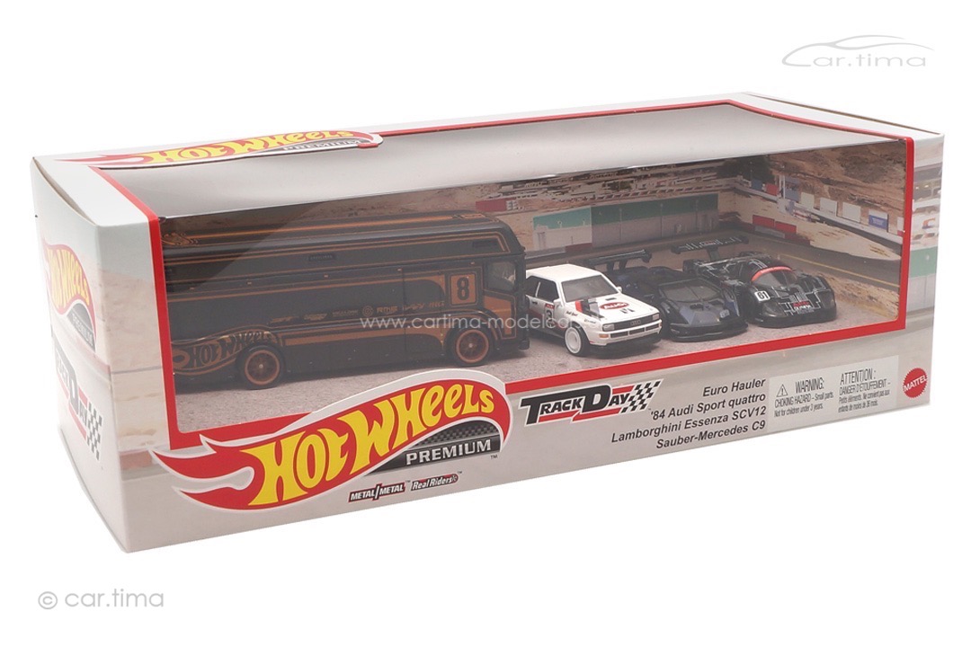 Track Day Premium 4 Car-Set Real Riders Hot Wheels 1:64 GMH39-979N