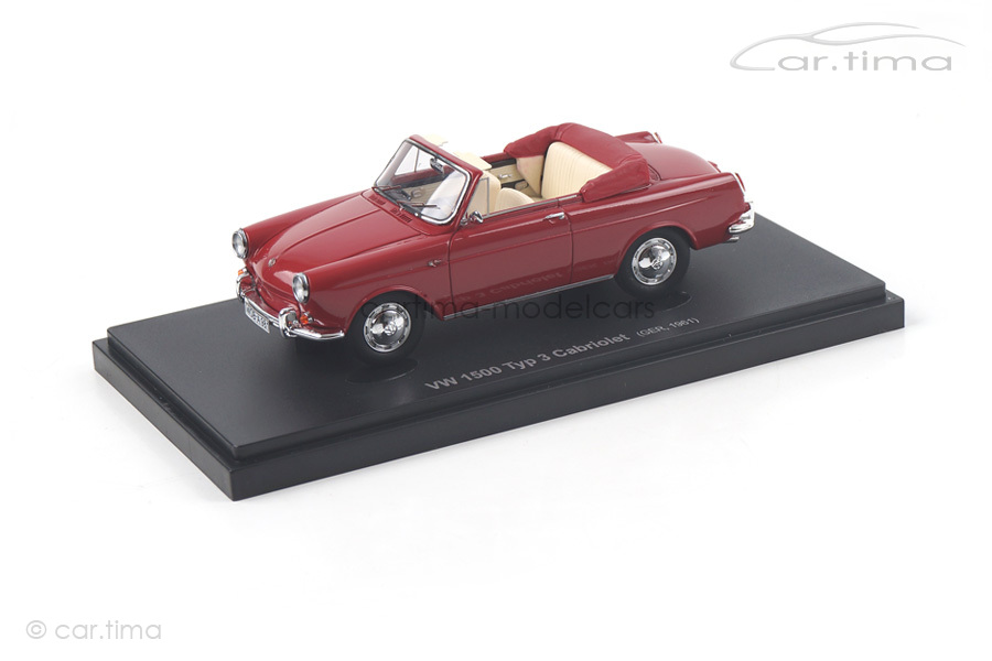 VW 1500 Typ 3 Cabriolet 1961 rot Avenue43 1:43 60003 VW 1500 Typ 3 Cabriolet 1961 rot Avenue43 1:43 60003