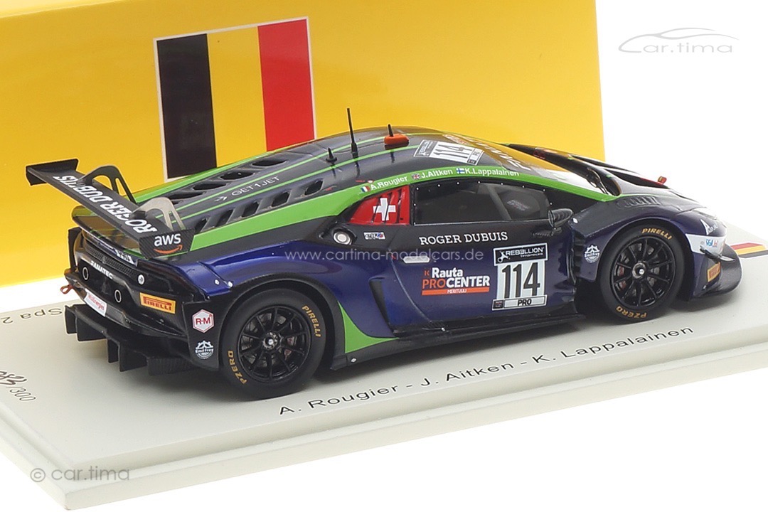 Lamborghini Huracán GT3 Evo 24h Spa 2021 Lappalainen/Aitken/Rougier Spark 1:43 SB477 Lamborghini Huracán GT3 Evo 24h Spa 2021 Lappalainen/Aitken/Rougier Spark 1:43 SB477