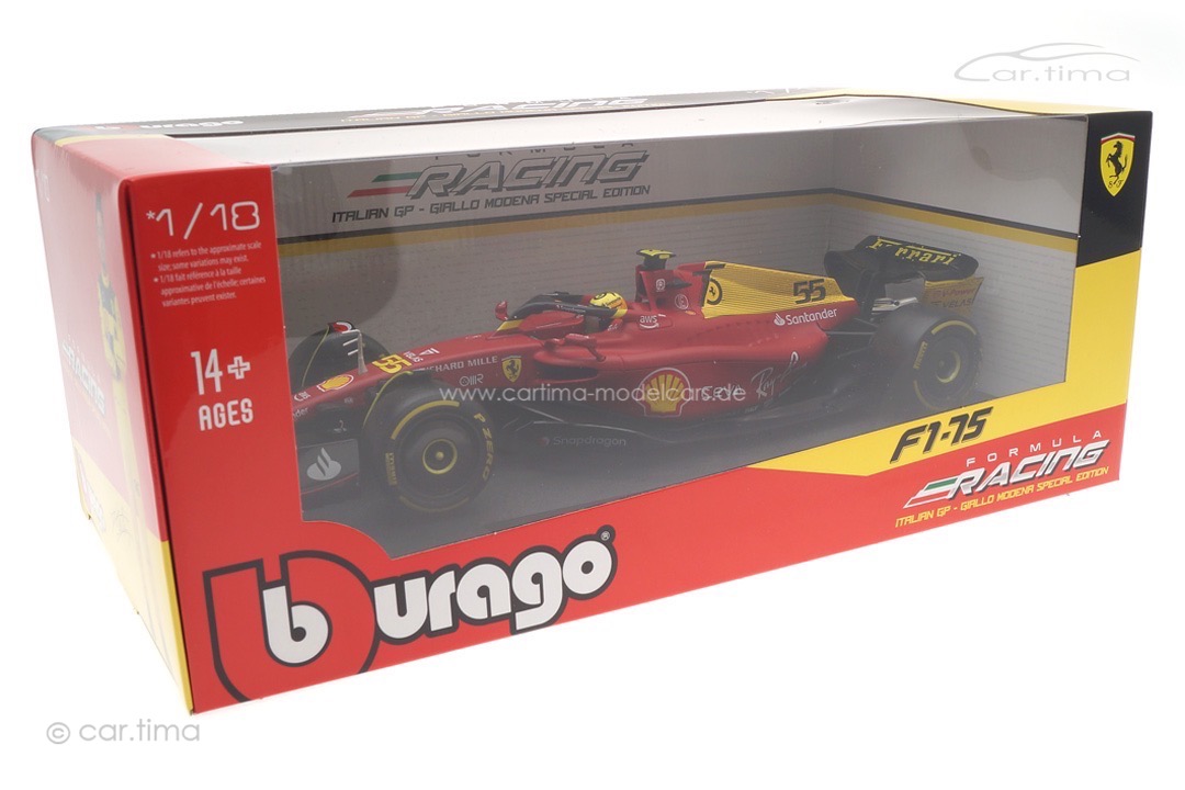 Ferrari F1-75 GP Monza 2022 Carlos Sainz Bburago 1:18 18-16811SA Ferrari F1-75 GP Monza 2022 Carlos Sainz Bburago 1:18 18-16811SA