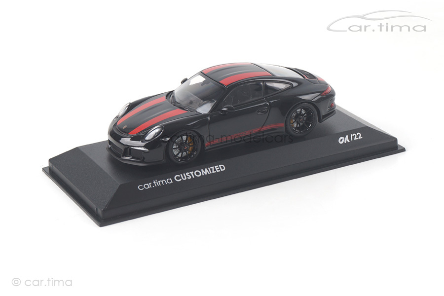 Porsche 911 (991) R Schwarz/Rad schwarz Minichamps car.tima CUSTOMIZED