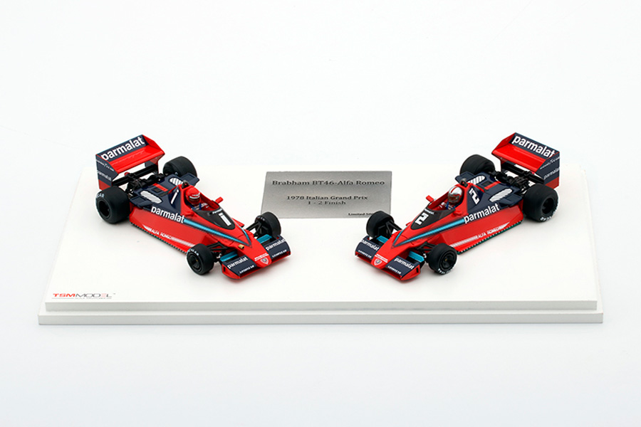 Set Alfa Brabham BT46 GP Italian 1-2 Finish 1978 Niki Lauda/John Watson TSM 1:43 TSM124305