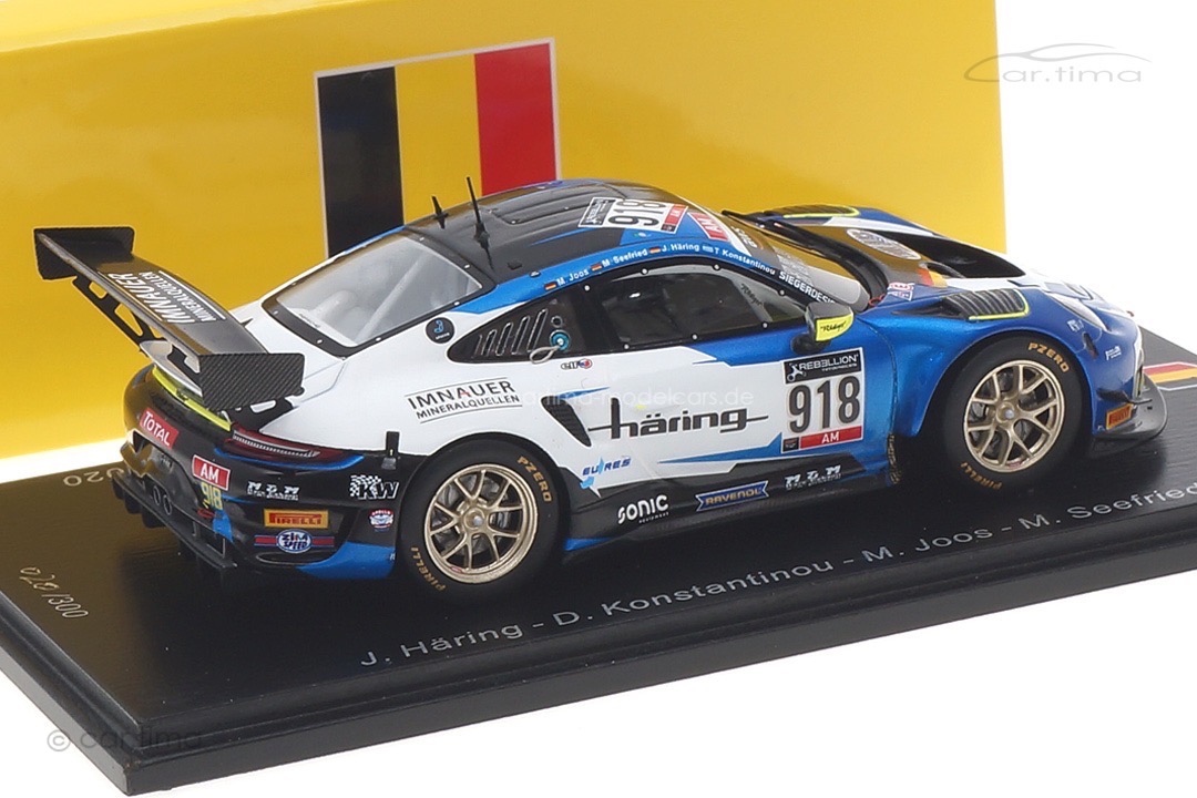 Porsche 911 GT3 R 24h Spa 2020 Häring/Joos/Konstantinou/Seefried Spark 1:43 SB404