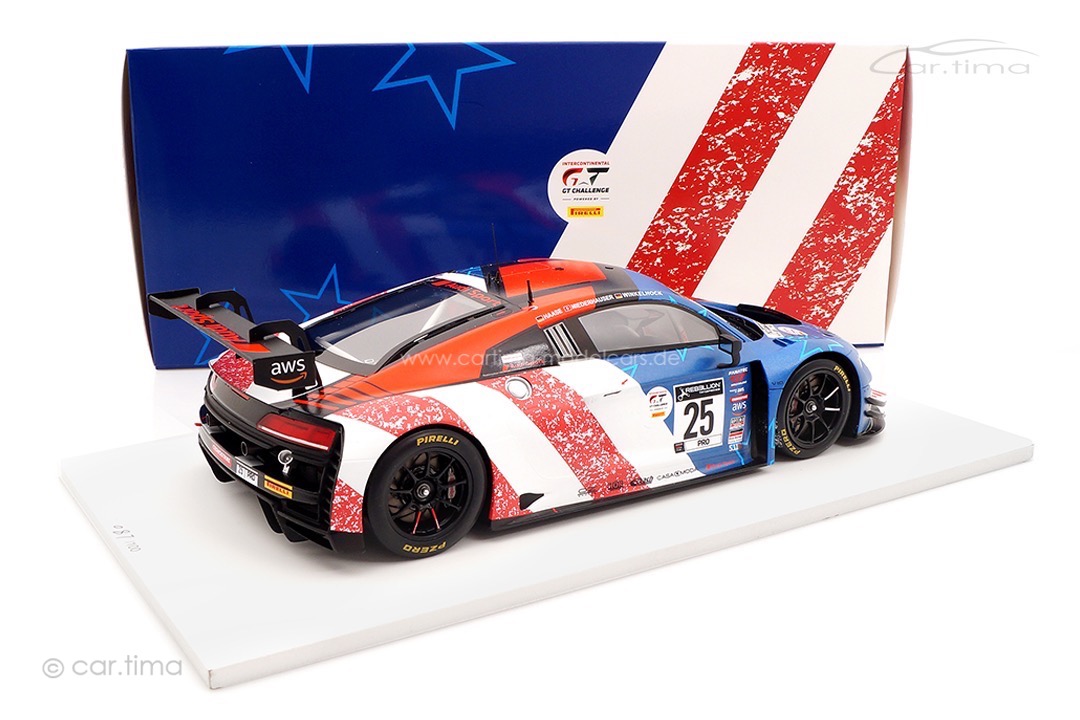 Audi R8 LMS GT3 Winner 8h Indianapolis Winkelhock/Niederhauser/Haase Spark 1:18 FF021