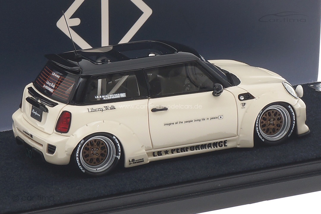 LB Nation Mini Cooper (R56) weiß/schwarz Engup Models 1:43 343356-PW LB Nation Mini Cooper (R56) weiß/schwarz Engup Models 1:43 343356-PW