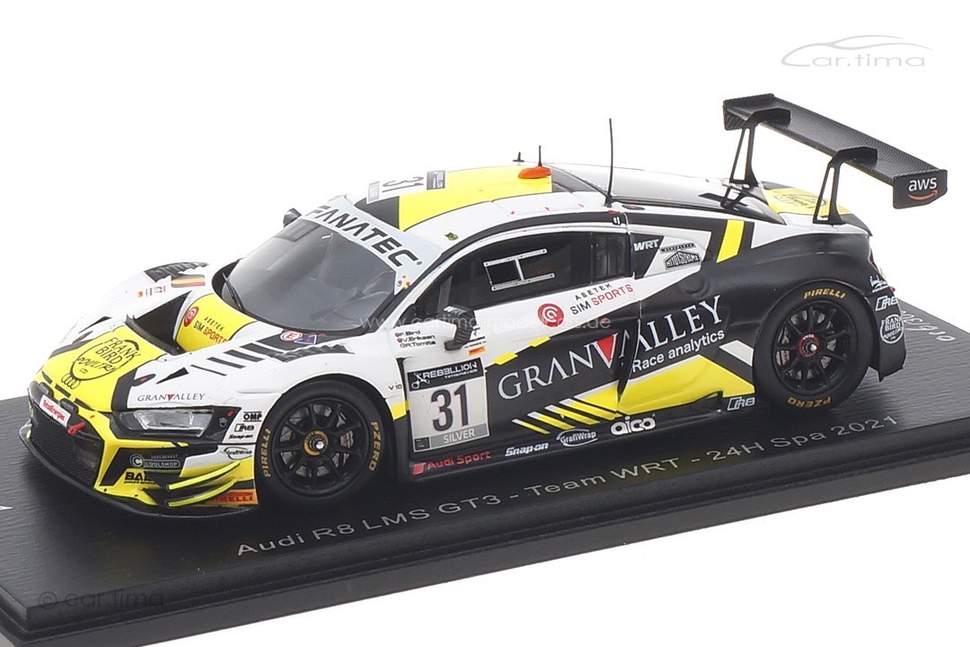 Audi R8 LMS GT3 24h Spa 2021 Tomita/Bird/Eriksen Spark 1:43 SB449 Audi R8 LMS GT3 24h Spa 2021 Tomita/Bird/Eriksen Spark 1:43 SB449
