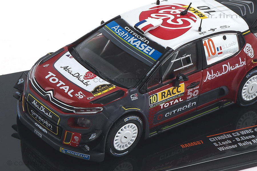 Citroen C3 WRC Rallye Catalunya 2018 Loeb/Elena IXO 1:43 RAM687 Citroen C3 WRC Rallye Catalunya 2018 Loeb/Elena IXO 1:43 RAM687