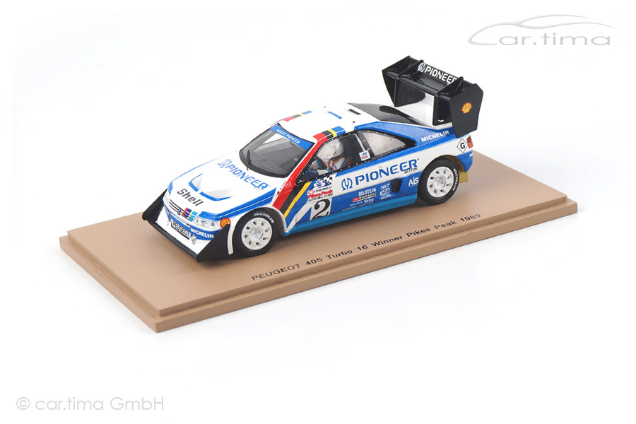 Peugeot 405 Turbo 16 Winner Pikes Peak 1989 Robby Unser Spark 1:43 43PP89 Peugeot 405 Turbo 16 Winner Pikes Peak 1989 Robby Unser Spark 1:43 43PP89