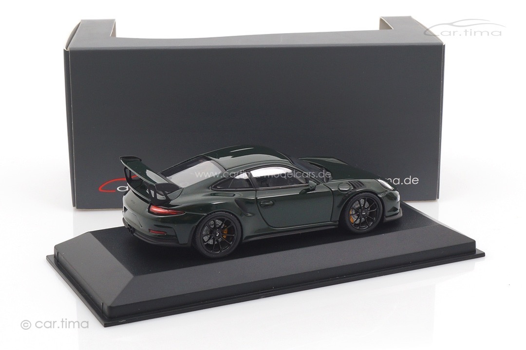 Porsche 911 (991) GT3 RS British racing green/Rad schwarz Minichamps car.tima CUSTOMIZED 1:43