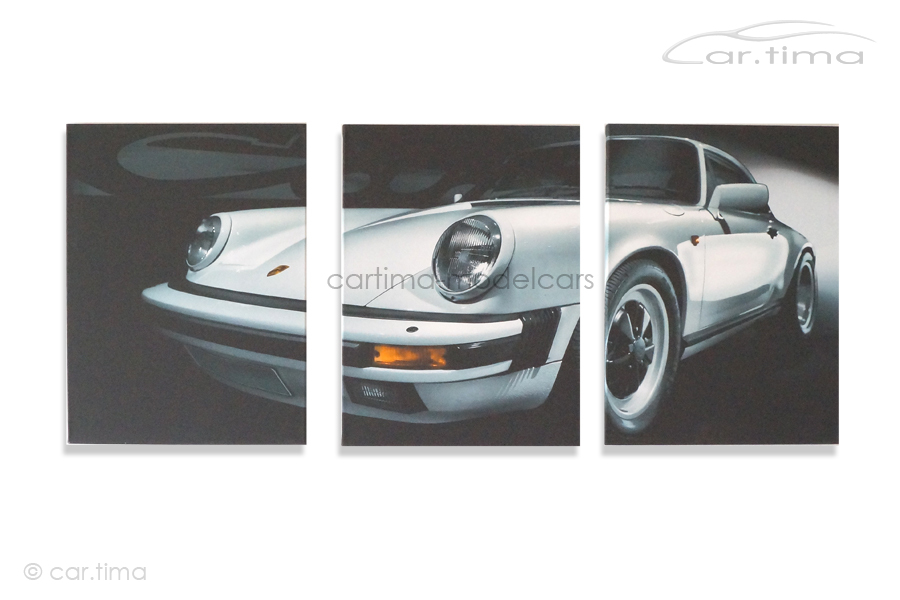 Kunstdruck auf Leinwand/Keilrahmen Porsche 911 Carrera Grandprixweiß 136,5x60 cm