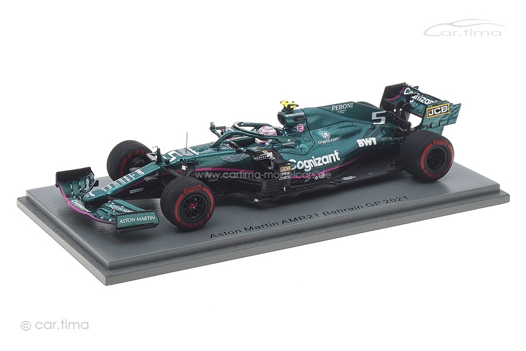 Aston Martin AMR21 GP Bahrain 2021 Sebastian Vettel Spark 1:43 S7672 Aston Martin AMR21 GP Bahrain 2021 Sebastian Vettel Spark 1:43 S7672