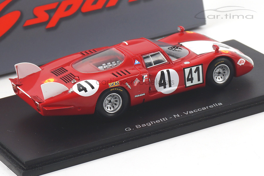 Alfa Romeo 33/2 24h Le Mans 1968 Baghetti/Vaccarella Spark 1:43 S4370 Alfa Romeo 33/2 24h Le Mans 1968 Baghetti/Vaccarella Spark 1:43 S4370