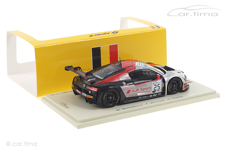 Audi R8 LMS GT3 24h Spa 2019 Haase/Vervisch/Winkelhock Spark 1:43 SB253 Audi R8 LMS GT3 24h Spa 2019 Haase/Vervisch/Winkelhock Spark 1:43 SB253