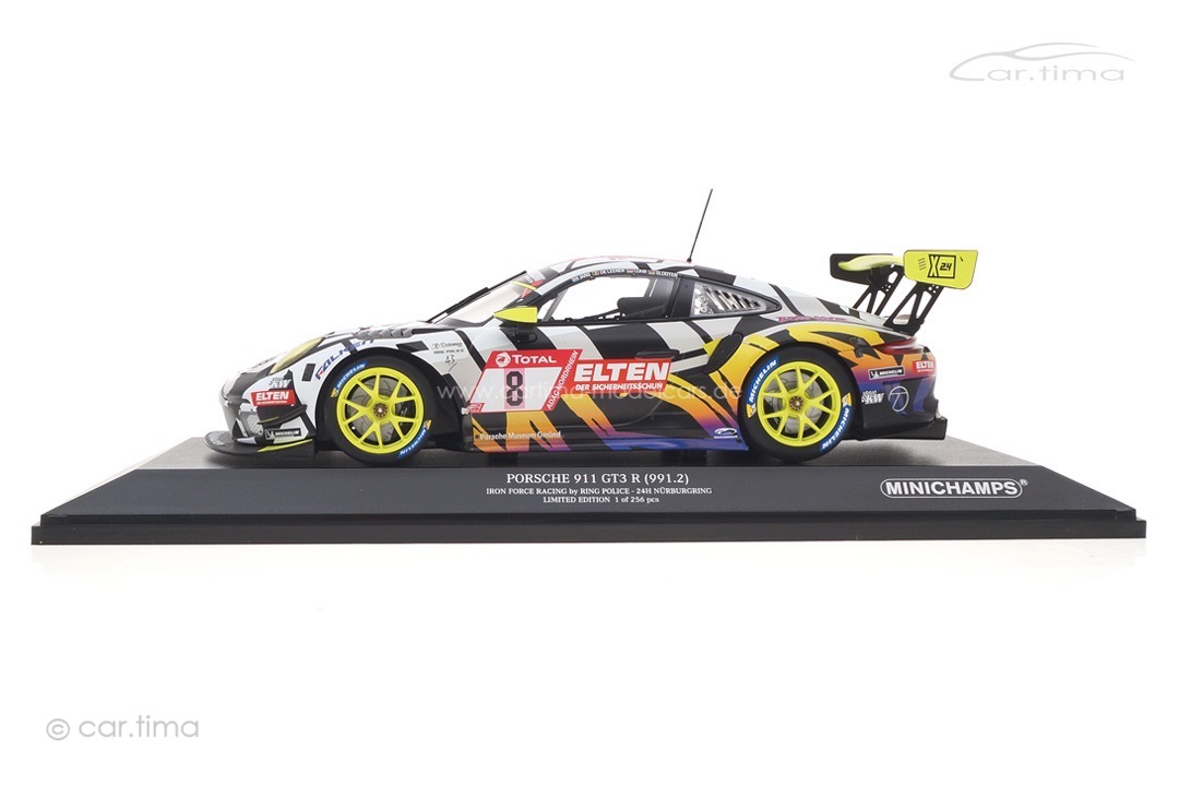 Porsche 911 (991 II) GT3 R 24h Nürburgring 2019 Slooten/Luhr/de Leener/Jans Minichamps 1:18 Porsche 911 (991 II) GT3 R 24h Nürburgring 2019 Slooten/Luhr/de Leener/Jans Minichamps 1:18